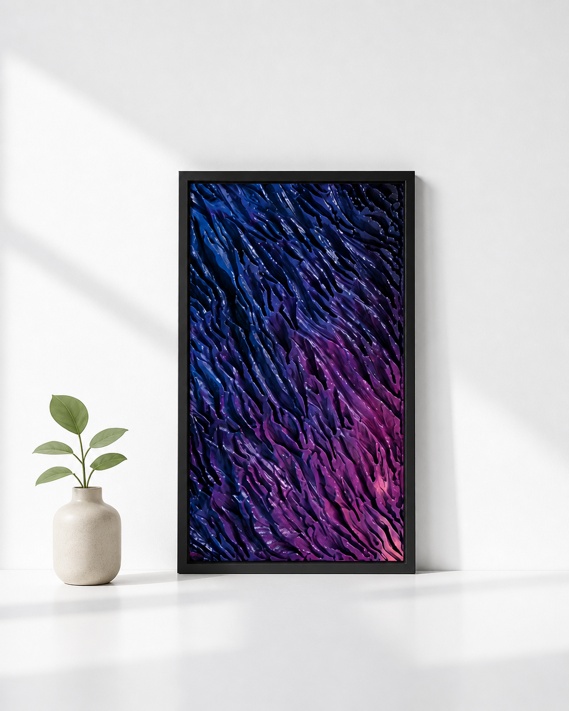 Violet Currents– 3D Thermocol Wall Art
