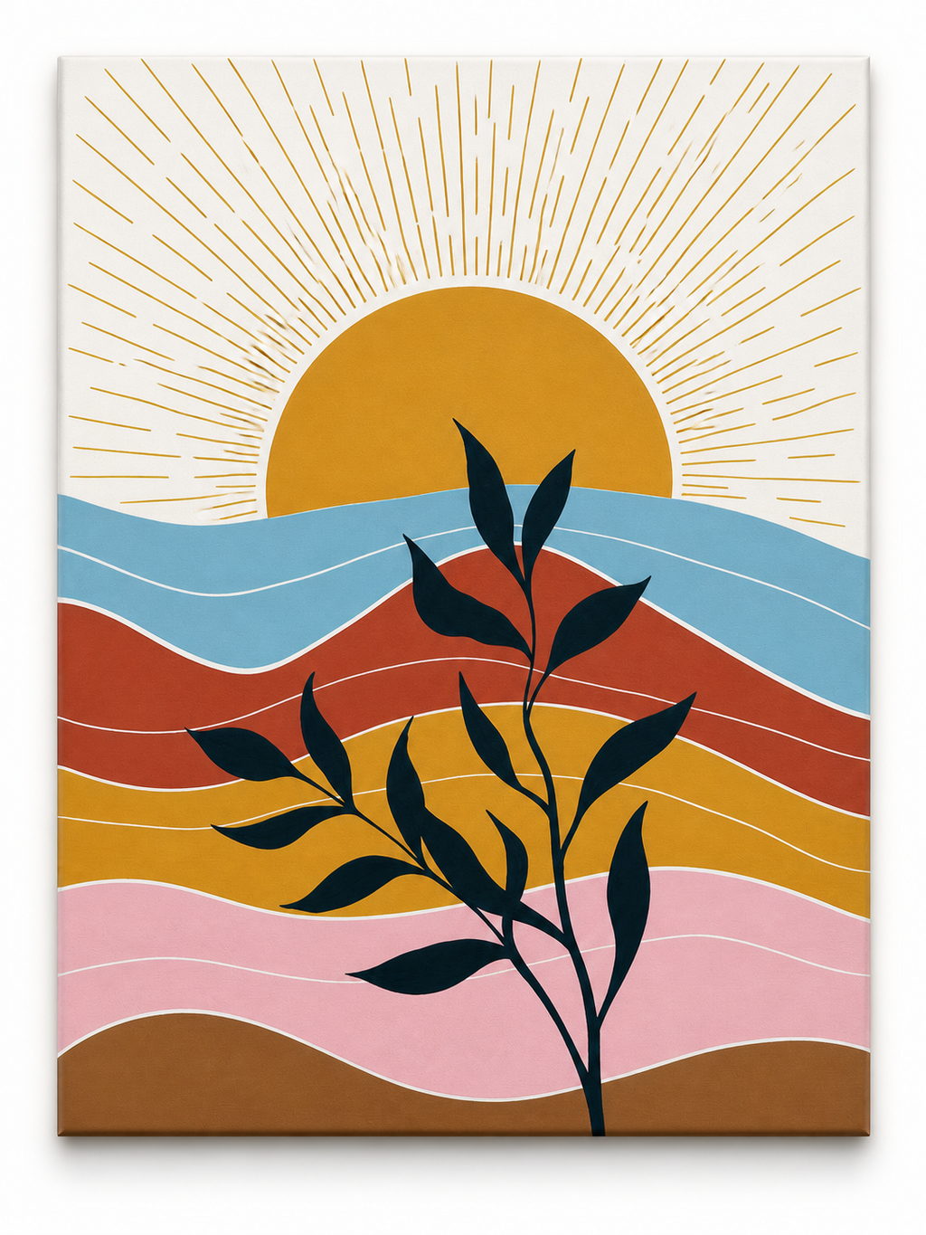 Sunset Layers – Modern Minimalist Wall Art