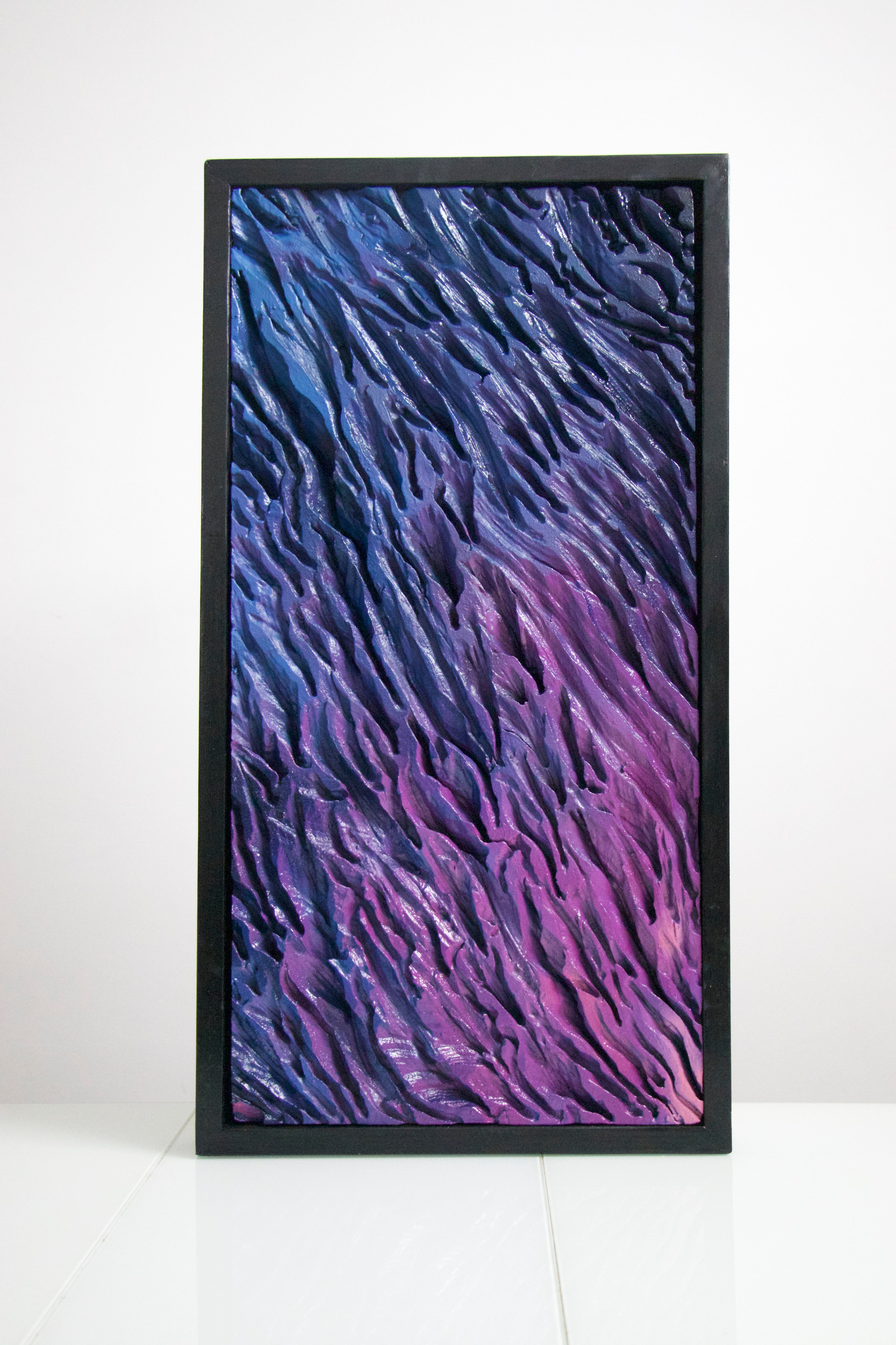 Violet Currents– 3D Thermocol Wall Art