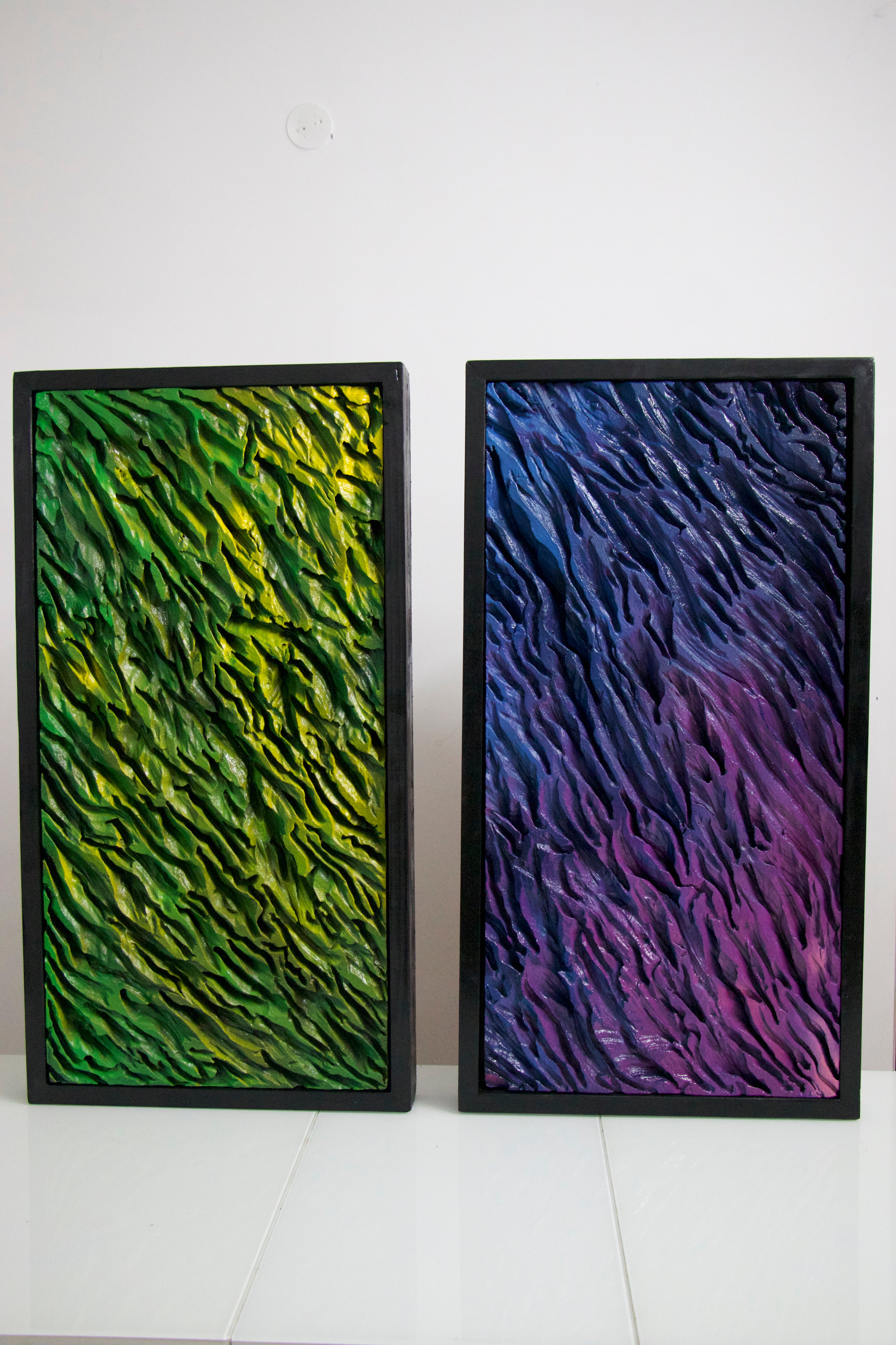 Violet Currents– 3D Thermocol Wall Art