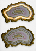 Luminous Earth Slice : Geode Wall Art – LED Glow Edition